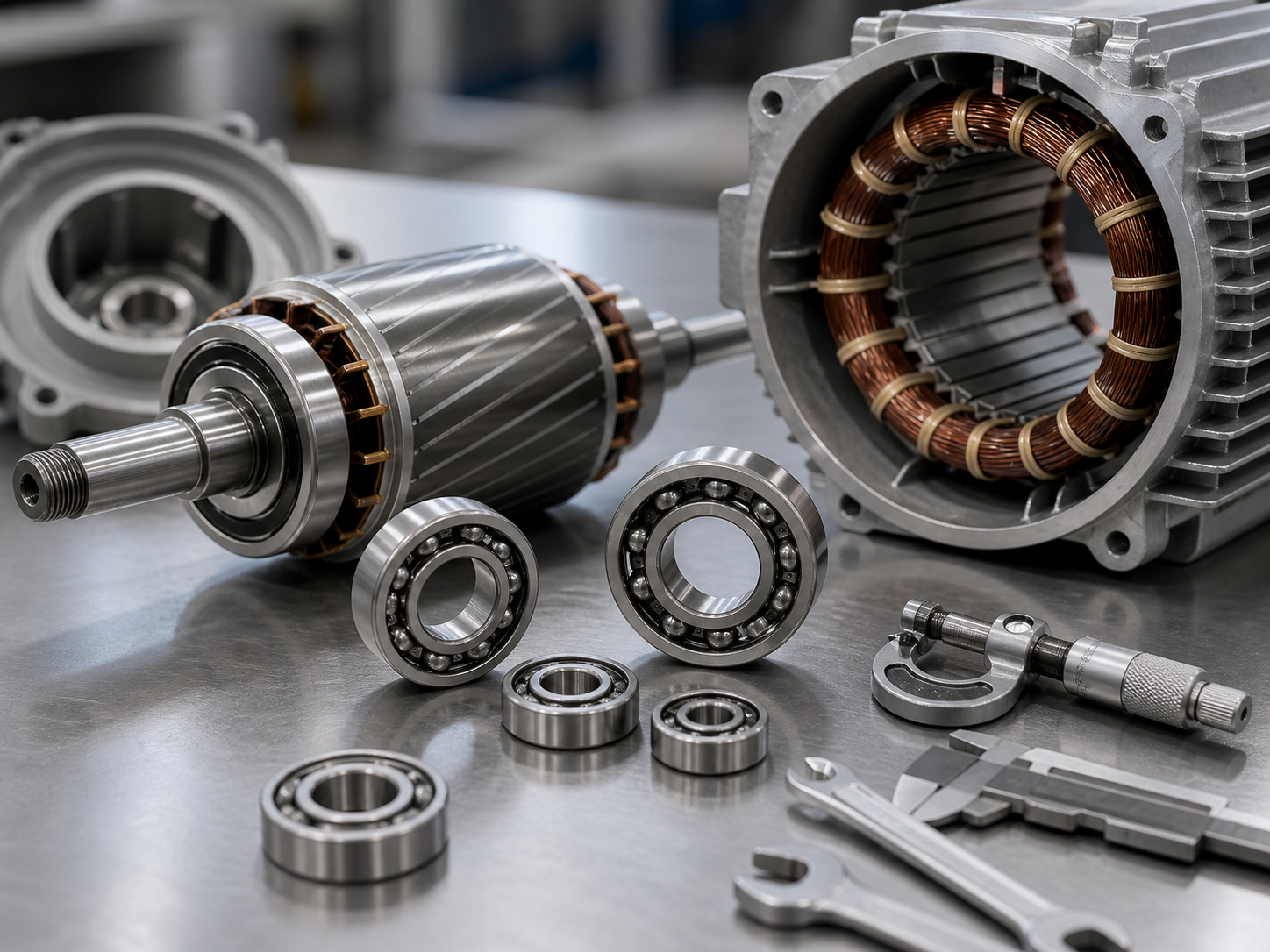 Electric motor bearings